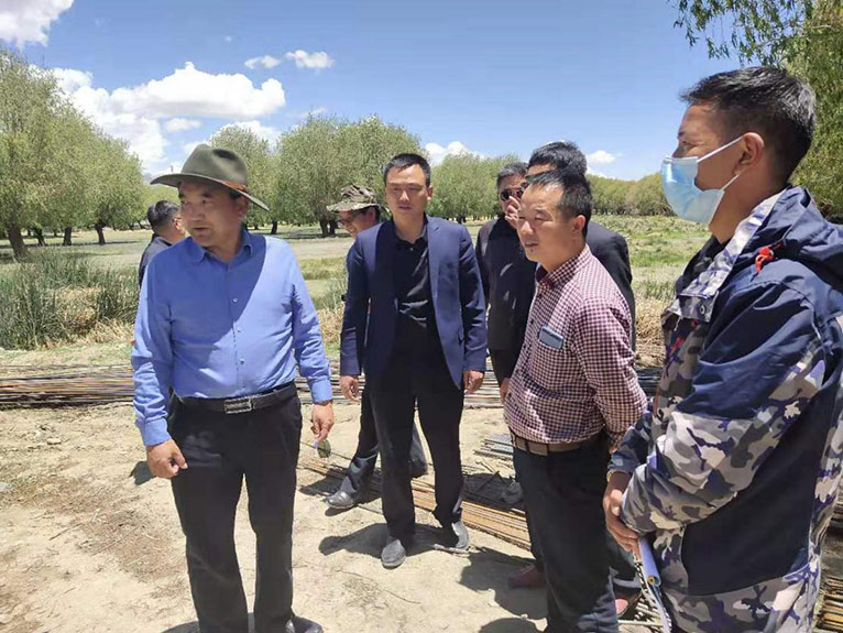 西藏自治區環保廳羅杰廳長等眾多領導蒞臨扎囊縣污水處理廠考評工作